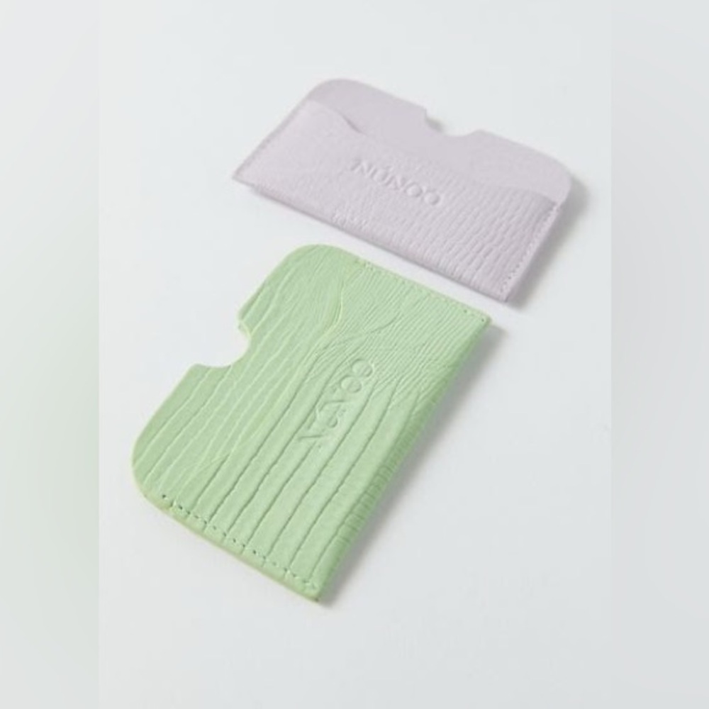 Nunoo Carla Green Faux Lizard Skin Mint Card Holder